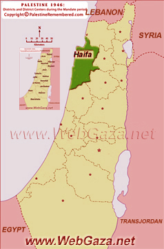 District of Haifa - One of the Palestine Districts-1948, find here important information and profiles from District of Haifa.