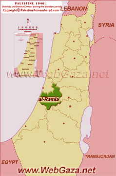 District of al-Ramla - One of the Palestine Districts-1948, find here important information and profiles from District of al-Ramla. Would you like to know about District of al-Ramla?