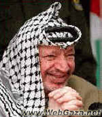 Yasser Arafat - Elected president of the Palestinian Authority in public elections, with 88% of the votes in Jan. 20, 1996.